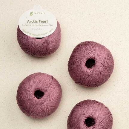 4 garnnoegler i kvaliteten arctic pearl fra pascuali i farven rose quartz 09