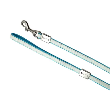 Envy Tiffany hundesnor i hvid og turkis – 15 mm x 180 cm til mindre hunde