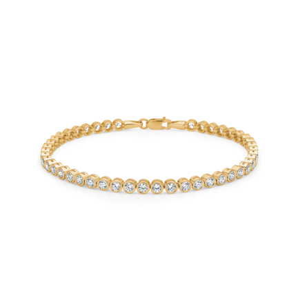 TENNIS bracelet in 8 karat gold with zirconia | Danish design by Mads Z