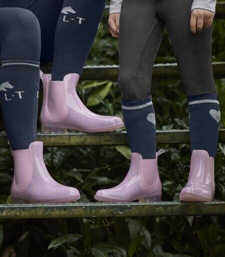 ELT Sparkle Jodhpur ride støvler til børn i lyserød med glimmer
