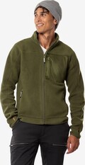 Billede af model iført Fristads Argon Fleecejakke med Mikro-Pilefor i Lys Armygrøn. Let og varm med fuld 4-vejsstretch. Funktionel beklædning til udendørsliv.