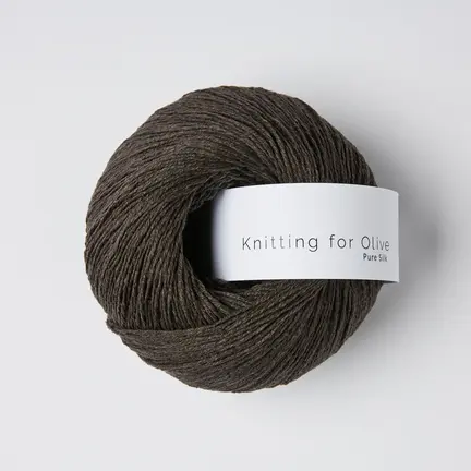 Pure silk garnnøgle fra knitting for olive i farven brun bjørn