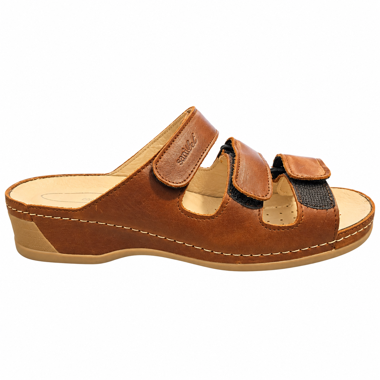 Sanilet Smuttersandaler Med Velcro  Brun - 37