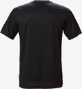 Bagfra visning af Coolmax® Funktionel T-shirt 918 i Sort. Slidstærk T-shirt med tekniske funktioner, inklusive slidser i siden. OEKO-TEX® certificeret design.