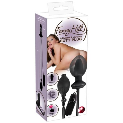 Fanny Hill – oppustelig og vibrerende butt plug med pumpe og justerbar stimulation