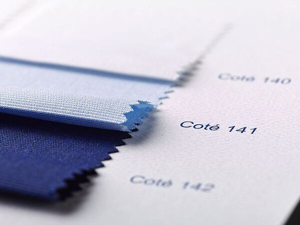 Fabric swatch for shirt fabric for Italian shirts