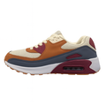 Chunky sneaker i beige, cognac, mørkerød og grå med hvid sål og luftboble