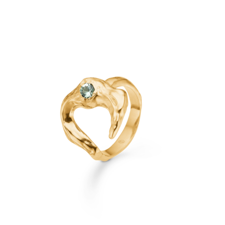 Lunar ring in gold-plated silver | Studio Z