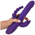 Sweet Smile Thrusting Pearl Triple Vibrator med rotation, perler og rabbit-stimulator.