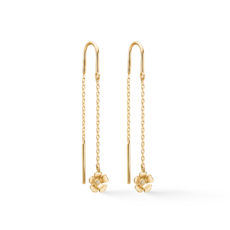 FLEUR øreringe i 14 karat guld med 0,007 ct. W.SI brillant.