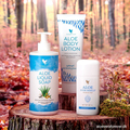 Aloe Ever-Shield Deo, Aloe Liquid Soap og Aloe Body Lotion