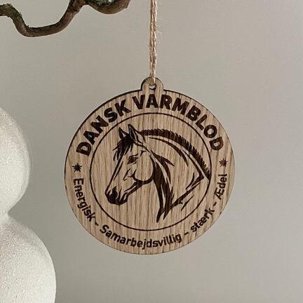 dansk varmblod hest ornament træ by sandager