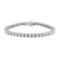 TENNIS bracelet in 14 karat white gold with 3.50 ct. diamonds.
