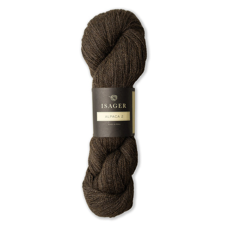 garnnoelge af maerket alpaca 2 fra isager i farven 34 mørkebrun