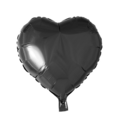 Sort folie hjerteballon med navn