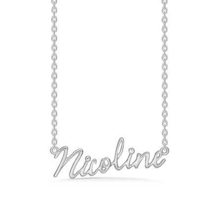 Name Tag Necklace Nicoline - necklace with name - name necklace in sterling silver