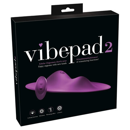Vibepad 2 vibropude i medicinsk silikone med fjernbetjening og varmefunktion