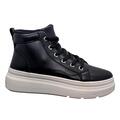 Sorte ankel sneakers hvid sål