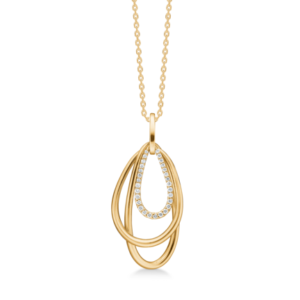 FABIENNE pendant in 14 karat gold with diamonds | Danish design by Mads Z