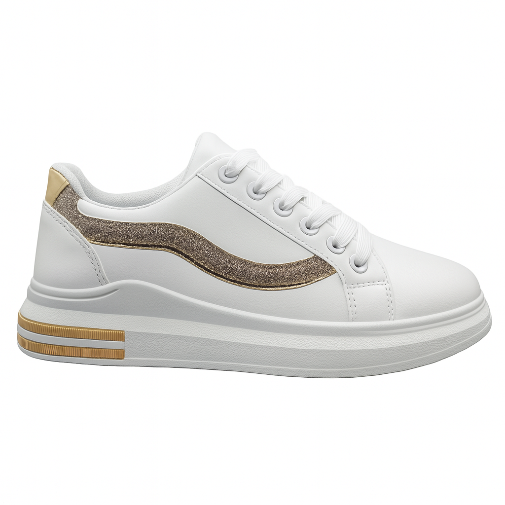 Golden Wave Platform Sneaker - 38