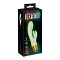 You2Toys Glow In The Dark Rabbit Vibrator – selvlysende, dobbeltstimulering og fleksible ører i blødt silikone