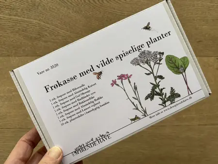 Frøkasse med vilde spiselige planter