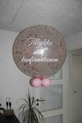 Store runde balloner konfetti