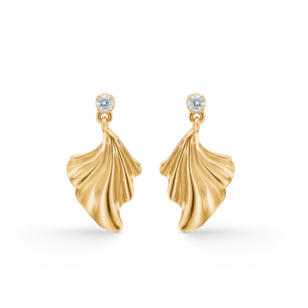 MONARCH earrings in 14 karat gold with diamonds | Danish design by Mads Z