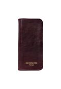 Project 102 Dark Cherry lukket, kompakt læderetui til korte strømpepinde