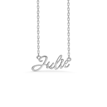 Name Tag Julie made in 925 pure sterling silver.