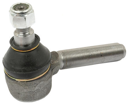 Steering ball rear R/L side Measurements: A: Internal thread Ø11/16" x 18 tpi B: External thread Ø M12 x 1.25 C: Taper pin mm: 18.6 - 17.27 mm D: Taper pin length: 14 mm. Length: 100 mm. Fits: Fordson Dexta, Super Dexta Fits: Ford 2000, 3000 Fits