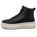 Sort high-top damesneaker med plateau sål – moderne look