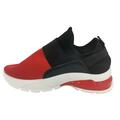 Dame sneakers rød/sort elastik