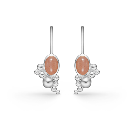 PRECIOUS BUBBLES silver earrings with moonstone | Danish design by Mads Z