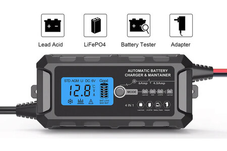 Combilader til LiFePO4 AGM GEL batterier 10A