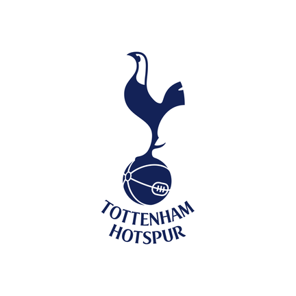 Tottenham Hotspur klublogo på hvid baggrund til rundt kageprint Ø2–28 cm