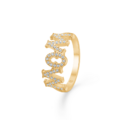 WOW/MOM diamond ring in 14 karat gold | Danish design by Mads Z