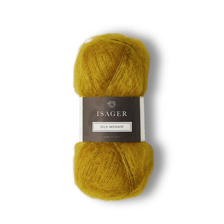 isager silk mohair farve 22 garn gylden