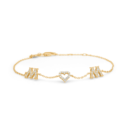 'Wow / Mum' bracelet in 14-carat gold