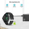 Voltix X1 Smartwatch med touchskærm, pulsmåler, skridttæller og smartphone-notifikationer.