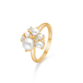 DIAMOND CLOUD ring i 14 karat guld med kulturperler | Mads Z