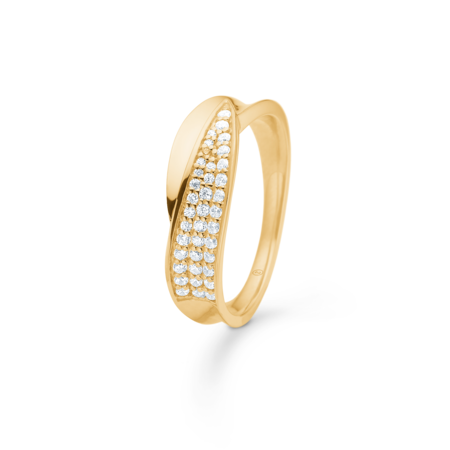 GLORIA ring in 8 karat gold with zirconia.