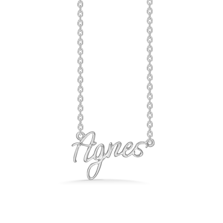 Name Tag Agnes made in 925 pure sterling silver.