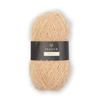 isager boucle i farve 62 lyseroed garnnoegle alpacagarn