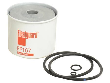 Brændstoffilter - FF167 - Fleetguard Højde: 72mm Ydre diameter: 88mm Inside Ø ende 1: 19mm Inside Ø ende 2: 38mm Passer på: MF35, MF65, MF135, MF165, MF175, MF178, MF185, MF188 Passer på: MF230, MF230, MF240, MF245, MF250, MF260, MF265, MF285, MF298