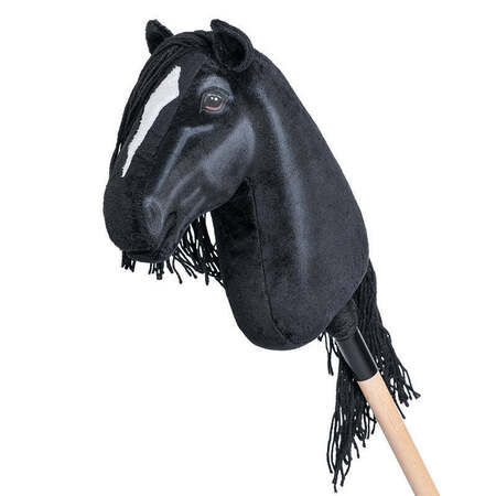 HUMMA Hobby Horse PRO M Allround Midnight. Flot sort kæphest med hvid blis, lang man og aftagelig kæp fra Humma Hobby Horses.