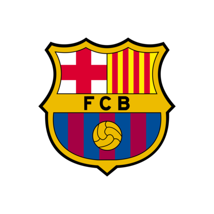 FC Barcelona klublogo på hvid baggrund til rundt kageprint Ø2–28 cm