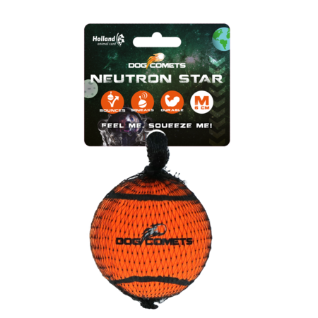 Dog Comets Neutron Star Tennisbold Med Pivelyd - M Ø6cm, orange