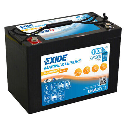 Exide EV1300 lithium batteri 100Ah til båd og autocamper