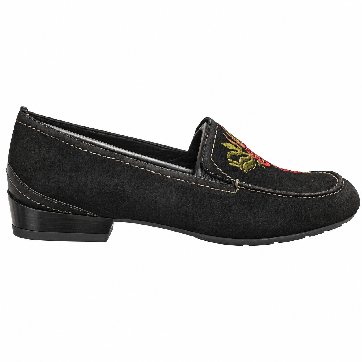 ECCO Loafers Med Blomsterbroderi  Sort - 38